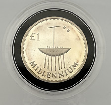 2000 Irlanda Millennium lira e barco remos longos - moeda de libra de prata PROVA comprar usado  Enviando para Brazil