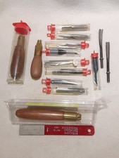 Lote enorme Warren Tool Co. conjunto de facas para escultura em madeira 3 alças lâminas extras cinzéis comprar usado  Enviando para Brazil