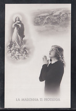 Cartolina madonna protegga usato  Italia