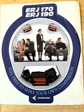 Embraer sticker erj for sale  USA