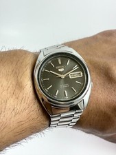 Relógio SEIKO 5, Automático, Vintage 1987, 7009A, Mostrador Cinza, Presente de Dia dos Pais comprar usado  Enviando para Brazil