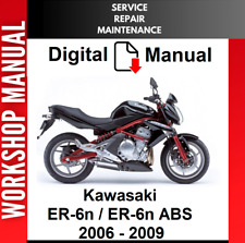 KAWASAKI ER-6N ER 6N ABS 2006 2007 2008 2009 MANUAL DE OFICINA DE SERVIÇO comprar usado  Enviando para Brazil