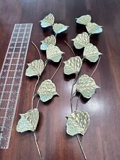 Escultura de parede vintage folhas 3D latão brilhante metal MCM Lt/2 Hollywood Regency comprar usado  Enviando para Brazil