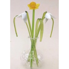 Glass snowdrops daffodil for sale  WARRINGTON