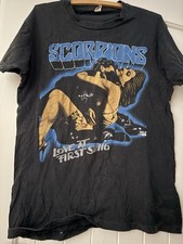 Usado, Camiseta rara, vintage 1984 turnê americana Scorpions Love at First Sting GG comprar usado  Enviando para Brazil