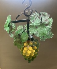 Lâmpada pingente década de 1930 uvas de vidro tchecoslovacas com folhas LUZ DE ADEGA comprar usado  Enviando para Brazil