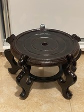 Antigo suporte de mesa redondo chinês de madeira tamanho 10” comprar usado  Enviando para Brazil
