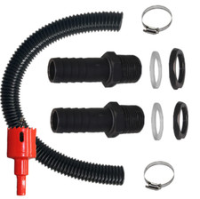 1set Regentonnen Verbinder Pipe Link Kit Universal Fass Tank Verbindung Überlauf comprar usado  Enviando para Brazil