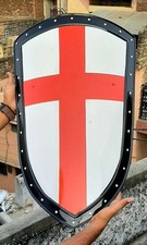 Réplica de armadura de batalha 18G cavaleiro templário cruz vermelha adição aparência escudo viking comprar usado  Enviando para Brazil