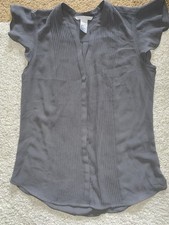 Chiffonbluse biesen grau gebraucht kaufen  Landau