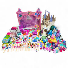 Polly Pocket Lote Muñecas Ropa Muebles Estuche Disney Princesa Castillo 190+ LEER segunda mano  Embacar hacia Argentina