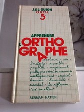 Apprendre orthographe guion d'occasion  Argenteuil