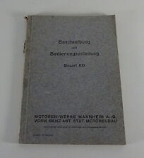 Manual de Operação/Manual MWM Pequeno Motor Diesel Tipo KD 15 Versão 08/1940 comprar usado  Enviando para Brazil
