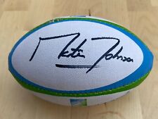 Mini bola de rugby Gilbert assinada nas costas por Martin Johnson e Neil oficial da Copa do Mundo, usado comprar usado  Enviando para Brazil