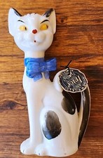 Antiga garrafa decantadora de porcelana para gatos I W Irice sais de banho RAROS JAPÃO olhos amarelos @@ comprar usado  Enviando para Brazil