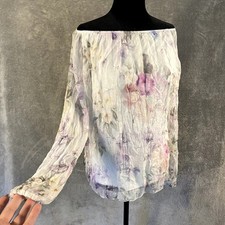 Blusa Viola Borghi 100% Seda Floral Feita na Itália Feminina L Caprichosa Fairycore comprar usado  Enviando para Brazil