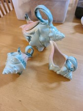 Usado, Conjunto de 5 peças de café chá concha cavalo-marinho casco maré refluxo comprar usado Usado, Conjunto de 5 peças de café chá concha cavalo-marinho casco maré refluxo comprar usado  Enviando para Brazil