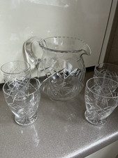 Set crystal glasses for sale  BRADFORD