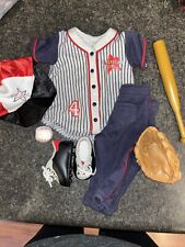 Conjunto de traje de béisbol retirado American Girl con zapatos sombrero guante y bate! ⚾️  segunda mano  Embacar hacia Mexico