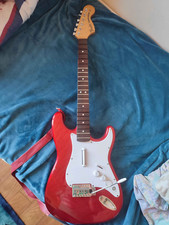 MAD CATZ ROCK BAND Wireless FENDER Wooden Stratocaster Replica Xbox 360 Guitar na sprzedaż  PL