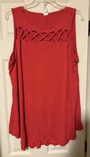 Túnica feminina Plus Livi Active Tank 18 20 Lane Bryant design gaiola vermelha comprar usado  Enviando para Brazil
