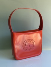 Bolsa de ombro Gucci Tom Ford década de 1990 laranja vermelha couro envernizado logotipo GG hobo vintage comprar usado Bolsa de ombro Gucci Tom Ford década de 1990 laranja vermelha couro envernizado logotipo GG hobo vintage comprar usado  Enviando para Brazil