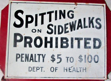 Spitting sidewalks prohibited for sale  Runge