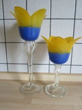 Teelichthalter glas blumen gebraucht kaufen  Schorndorf