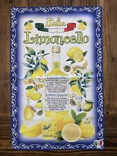 Mapa de pano de prato/chá Italia Limoncello receita inglês e italiano 100% algodão comprar usado  Enviando para Brazil