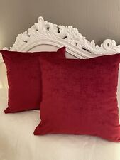 Velour red cushion for sale  WARRINGTON