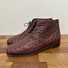 Botas femininas Carlo Fagiani couro avestruz 8 chukka tornozelo vintage italiano comprar usado  Enviando para Brazil