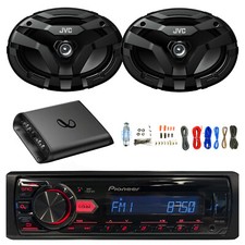 Usado, Receptor MP3 AM/FM estéreo single DIN Pioneer, 2x 6x9" 400W alto-falante, amplificador com kit comprar usado  Enviando para Brazil