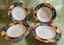 Usado, Conjunto de 6 tigelas de macarrão/sopa Victoria & Beale Sonata 8 5/8" porcelana fina comprar usado  Enviando para Brazil