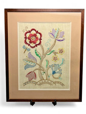 Framed crewel embroidery for sale Framed crewel embroidery for sale  CONSETT