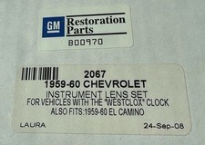 1959 1960 Impala Belair painel lentes de instrumentos velocímetro combustível Westclox relógio comprar usado  Enviando para Brazil