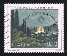 Italia francobollo arte usato  Prad am Stilfserjoch