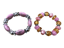 Bracciali perline rosa usato  Vercelli