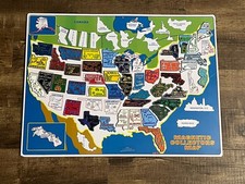 Mapa magnético vintage de colecionadores, quadro de coleção de viajantes dos EUA e 42 ímãs estaduais comprar usado  Enviando para Brazil