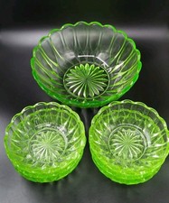 Set green glass for sale  HARWICH