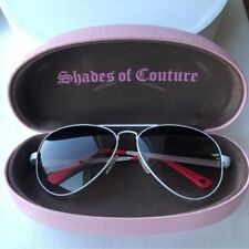Óculos aviador vintage Juicy Couture Y2K rosa e branco com estojo rígido, usado comprar usado  Enviando para Brazil