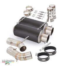 Silenciador de carbono tubo de enlace medio sistema de escape doble_salida para Ducati 848 1098 1198 segunda mano  Embacar hacia Mexico
