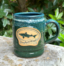 Caneca de esmalte gotejamento cerâmica verde cervejaria artesanato cabeça de peixe cachorro 2023 ~ Deneen Pottery comprar usado  Enviando para Brazil