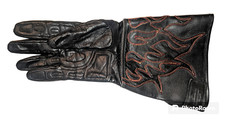 Usado, Luvas de equitação masculinas HARLEY DAVIDSON MOTORCYLES de couro bordadas chamas pequenas comprar usado  Enviando para Brazil