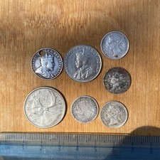 7x Moedas estrangeiras mistas: Canadá, Estreito, Hong Kong algumas danificadas (ref #47) comprar usado  Enviando para Brazil