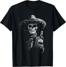 Camiseta mexicana vintage esqueleto tequila México Dia De Los Muertos comprar usado  Enviando para Brazil
