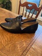 Mocassim de couro preto Bass Hillary sapatos rasos femininos 9 M cobra comprar usado  Enviando para Brazil