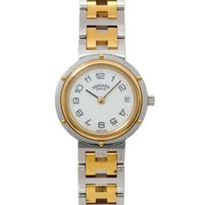 Relógio feminino HERMES Clipper data quartzo mostrador branco 90268283 comprar usado  Enviando para Brazil