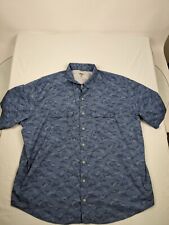 Camisa IZOD Saltwater Performance Abotonada Ventilada Tiburón Pez Azul Para Hombres 3XLT Alta segunda mano  Embacar hacia Argentina