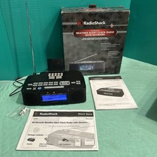 Rádio relógio Radio Shack 12-519 alerta meteorológico para todos os perigos AM/FM/WX/Skywarn funciona! comprar usado  Enviando para Brazil
