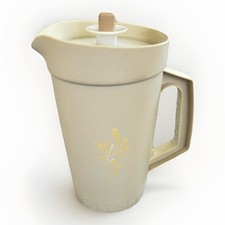 Jarro jarro vintage Tupperware 1 quarto #874-10 colheita de amêndoa tampa de botão comprar usado  Enviando para Brazil